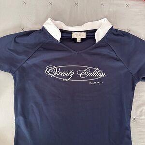 PacSun Varsity Edition Women's Top in Navy and White